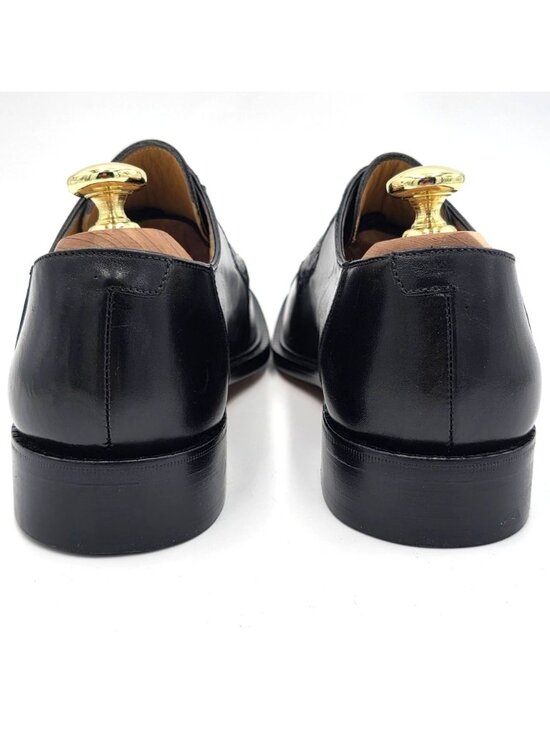 NEW Vintage Belvedere Black Exotic Crocodile Italy Dress Shoes 7.5M Square Toe main image 7